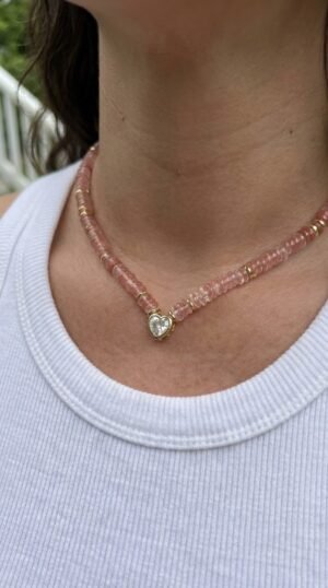 Cadena Crystal Heart
