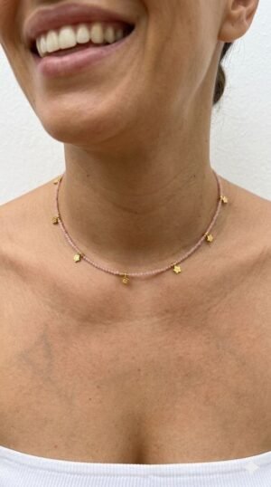 Cadena Estrellas Rosas