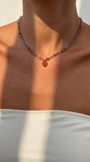 Cadena Amethyst Charm